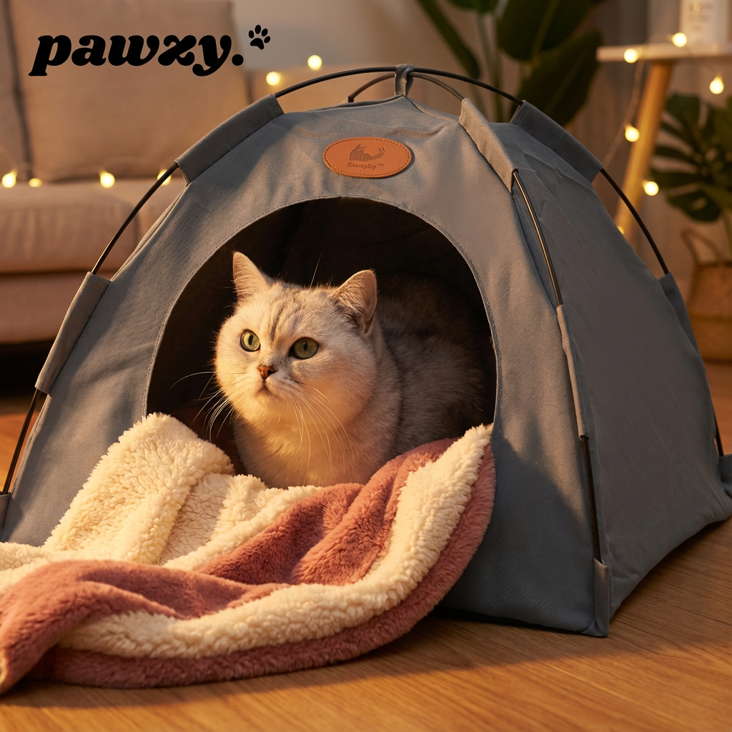 Pawzy Opvouwbare Huisdier Tent met Mat