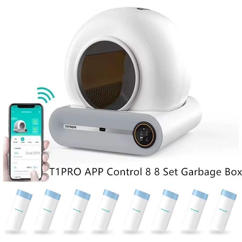 【English Version】 65L Automatic Smart Cat Litter Box Self Cleaning Fully Enclosed Cat Litter Box Pet Toilet Litter Tray