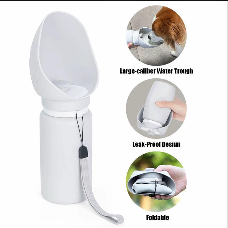 Pet Owners' Top Pick: Outdoor Portable Pet Water Cup – Food-Grade, Leakproof & Shatterproof. Foldable, One-Click Dispensing, Anti-Spill – Perfect for Dog Walking!