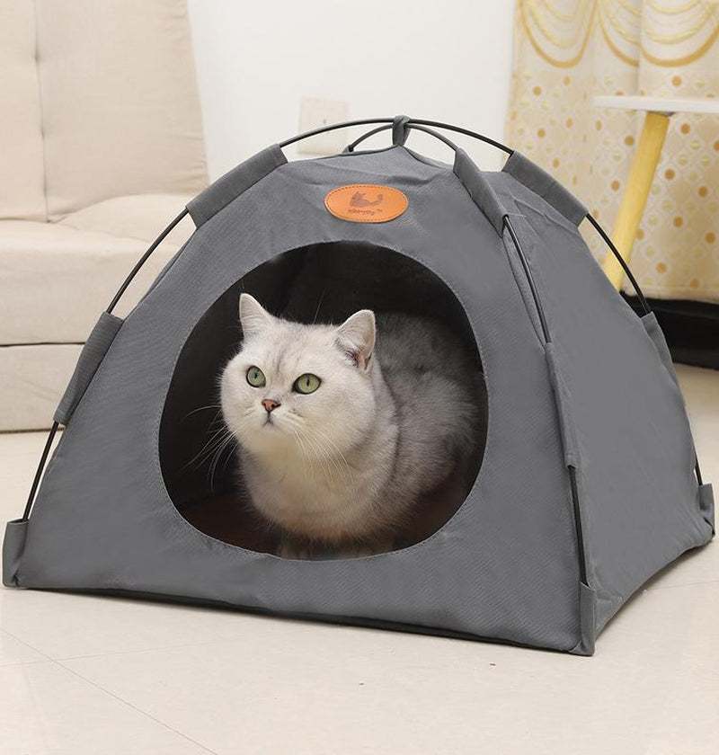 Foldable Pet Tent with Mat - Ideal for Outdoor Travel and Camping - Suitable for Cats and Dogs - Perfect Nest for Pets in All Seasons，Cozy Cat House Pet Nest