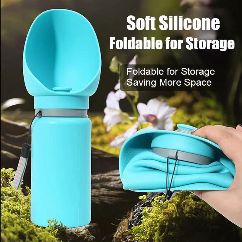 Pet Owners' Top Pick: Outdoor Portable Pet Water Cup – Food-Grade, Leakproof & Shatterproof. Foldable, One-Click Dispensing, Anti-Spill – Perfect for Dog Walking!